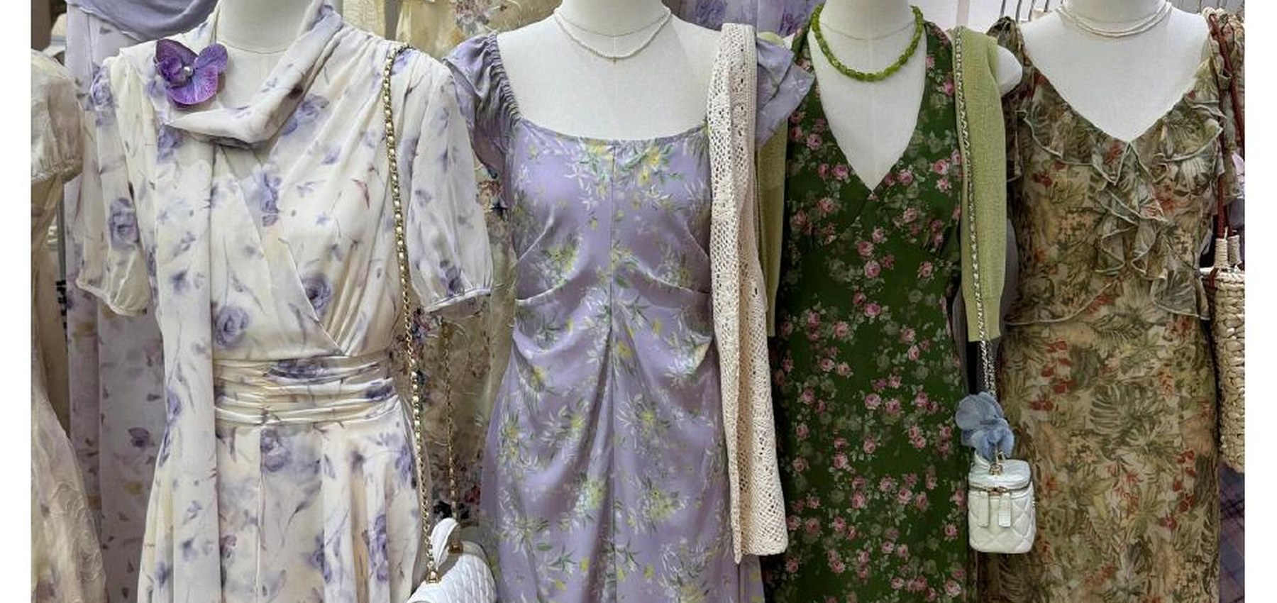 Soft pastel coordinated looks